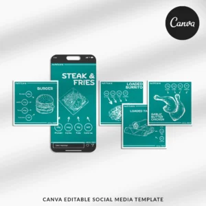 Nutricare | 90 Matching Canva Social Media Post Templates