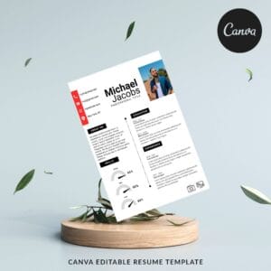 MJ - Plantilla de currículum de Canva