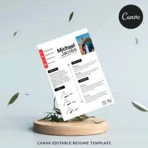 MJ - Canva Resume Template