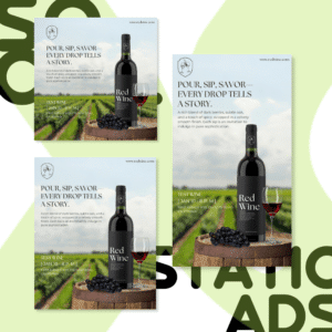 Red Wine | Canva Social Static Template