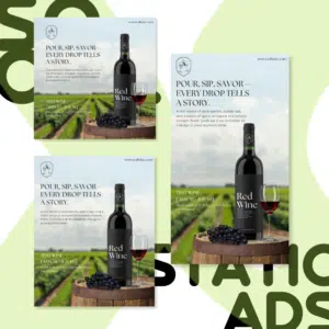 Red Wine | Canva Social Static Template
