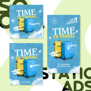 Time to Travel | Canva Social Static Template