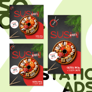Sushi Rolls | Canva Social Static Template