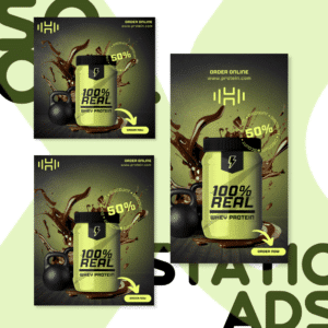 Protein Brand | Canva Social Static Template