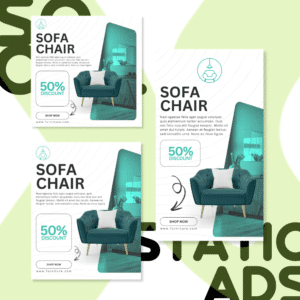 Silla de sofá | Plantilla Canva para Anuncios Estáticos