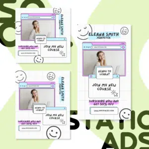 New course | Canva Social Static Template