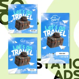 Let's go travel  | Canva Social Static Template