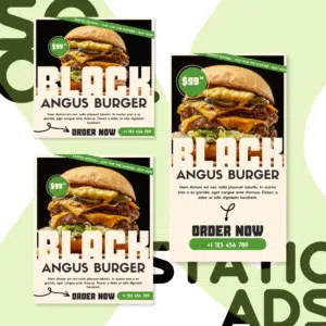 Black Angus | Canva Social Static Template
